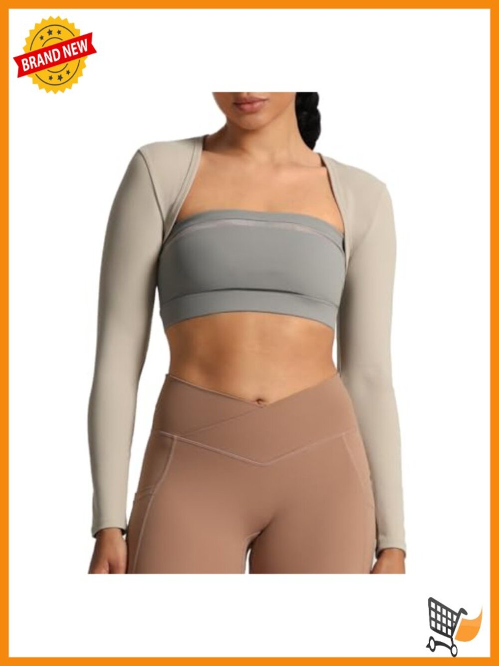 Long Sleeve Open Front Lined Bolero Shrug Crop Top Cardigan